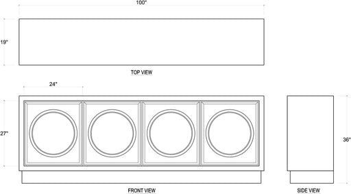 Bramble - Piccadilly 4 Door Credenza - BR-76543 - GreatFurnitureDeal