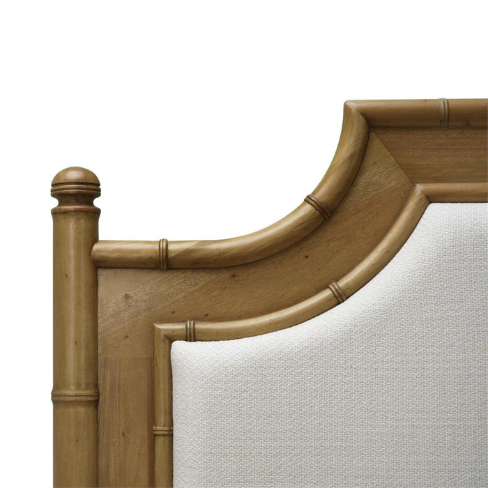 Bramble - Chelsea Upholstered King Bed in Antique French Oak w/ Dinara Natural Fabric - 76550AFDSF227----