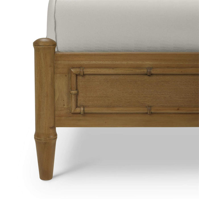 Bramble - Chelsea Upholstered King Bed in Antique French Oak w/ Dinara Natural Fabric - 76550AFDSF227----