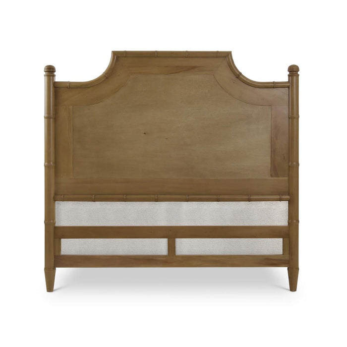 Bramble - Chelsea Upholstered Queen Bed in Antique French Oak w/ Dinara Natural Fabric - 76551AFDSF227----