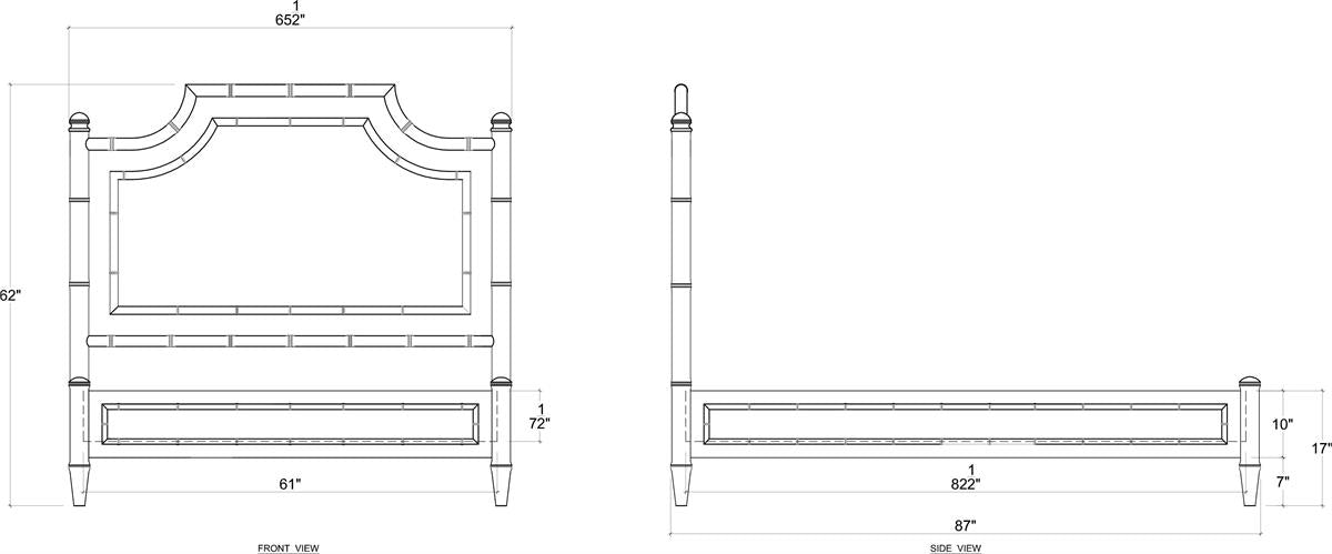 Bramble - Chelsea Upholstered Queen Bed in Antique French Oak w/ Dinara Natural Fabric - 76551AFDSF227----