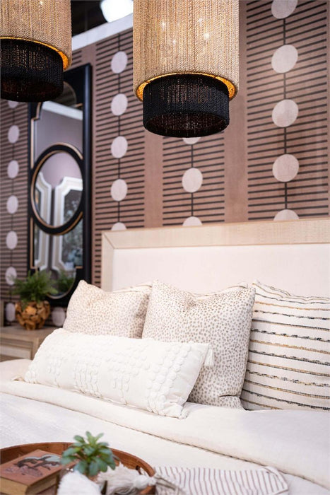 Bramble - Belgravia Upholstered King Bed w/ Rattan - BR-76552