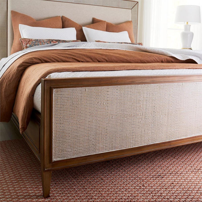 Bramble - Belgravia Upholstered King Bed w/ Rattan - BR-76552