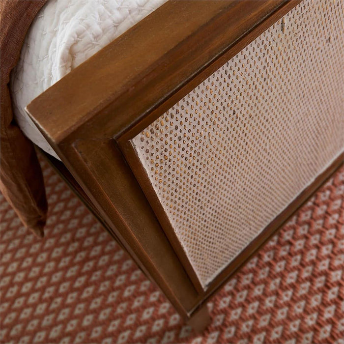 Bramble - Belgravia Upholstered King Bed w/ Rattan - BR-76552