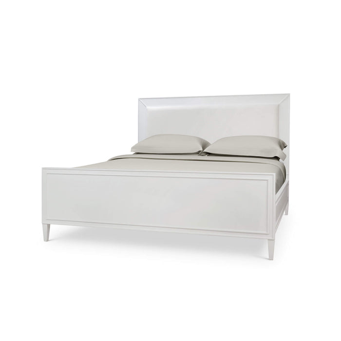 Bramble - Belgravia King Bed in True White w/ Arctic White Performance Fabric - 76553TRWSF204---- - GreatFurnitureDeal