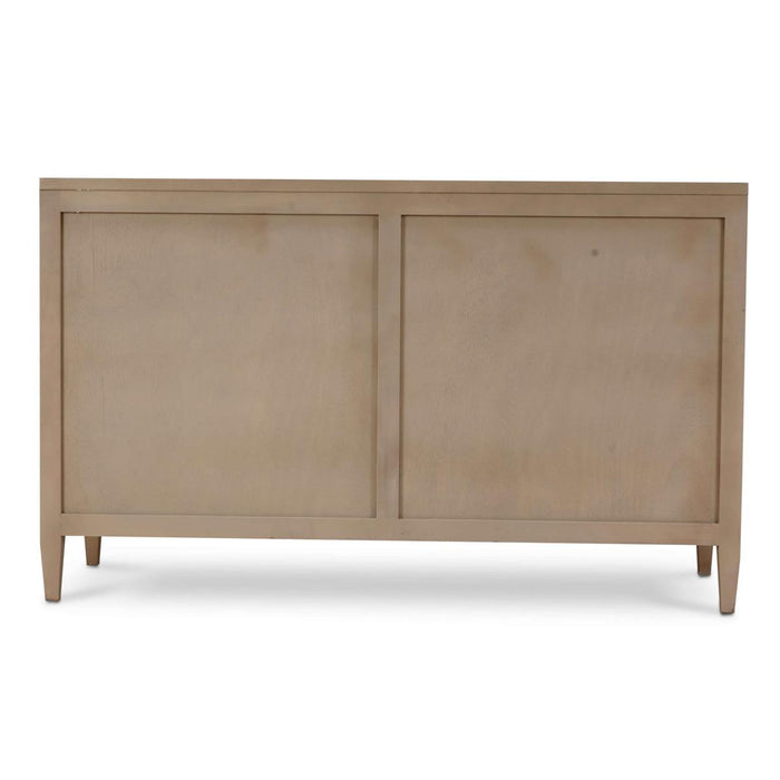Bramble - Belgravia 6 Drawer Dresser in Sandbar w/ White Inset Rattan - 76554SNB-RT01---
