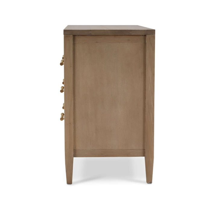 Bramble - Belgravia 3 Drawer Dresser in Sandbar w/ White Inset Rattan - 76556SNB-RT01---