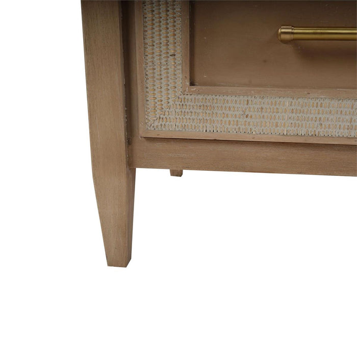 Bramble - Belgravia 3 Drawer Dresser in Sandbar w/ White Inset Rattan - 76556SNB-RT01---