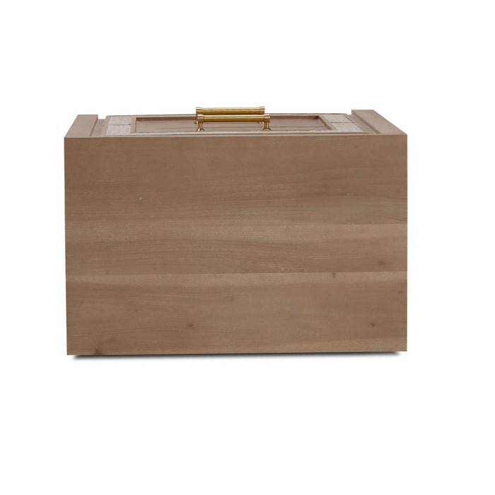 Bramble - Belgravia Bedside Table in Sandbar w/ White Inset Rattan - 76558SNB-RT01---