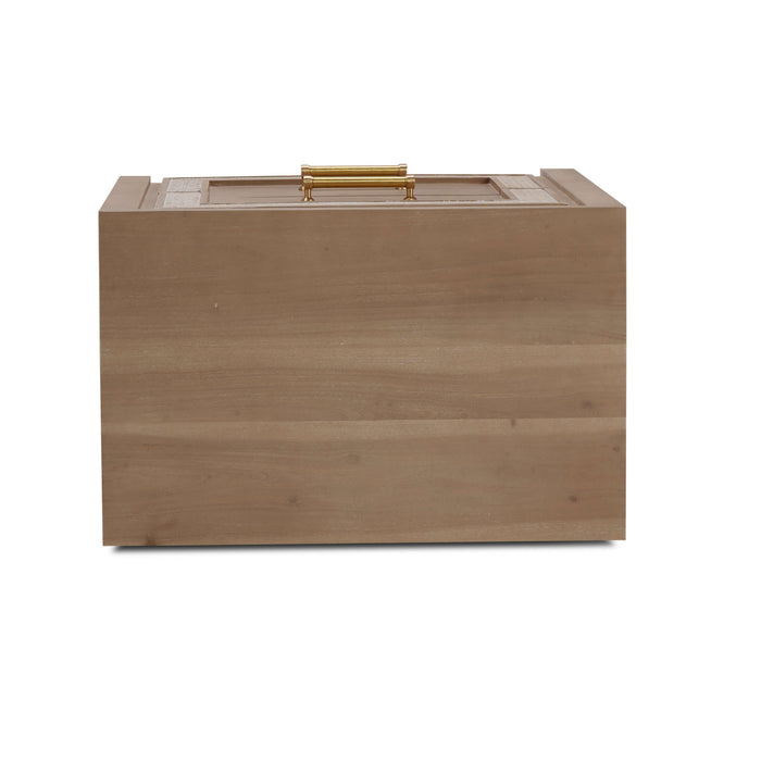 Bramble - Belgravia Bedside Table in Sandbar w/ White Inset Rattan - 76558SNB-RT01--- - GreatFurnitureDeal