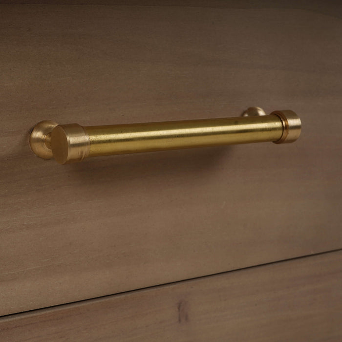 Bramble - Belgravia Bedside Table in Sandbar w/ White Inset Rattan - 76558SNB-RT01--- - GreatFurnitureDeal