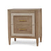 Bramble - Belgravia Bedside Table in Sandbar w/ White Inset Rattan - 76558SNB-RT01--- - GreatFurnitureDeal