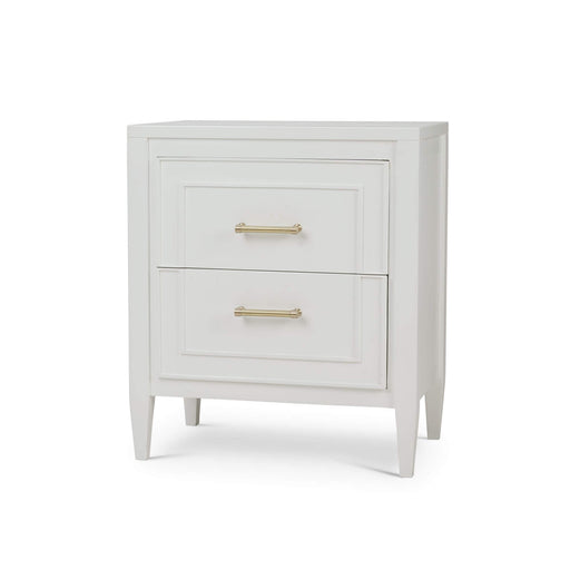 Bramble - Belgravia Bedside Table in True White - 76559TRW----- - GreatFurnitureDeal