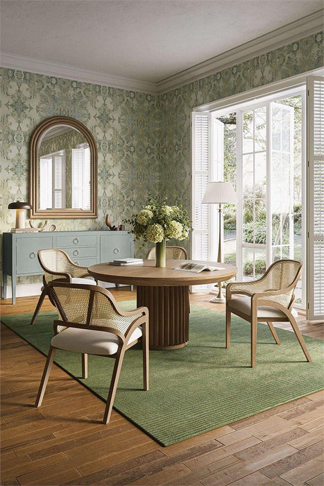 Bramble - Mayfair Chair in Sandbar w/ Arctic White Performance Fabric & Rattan Natural on Back (Set of 2) - 76560SNBSF204RNAT--- - GreatFurnitureDeal