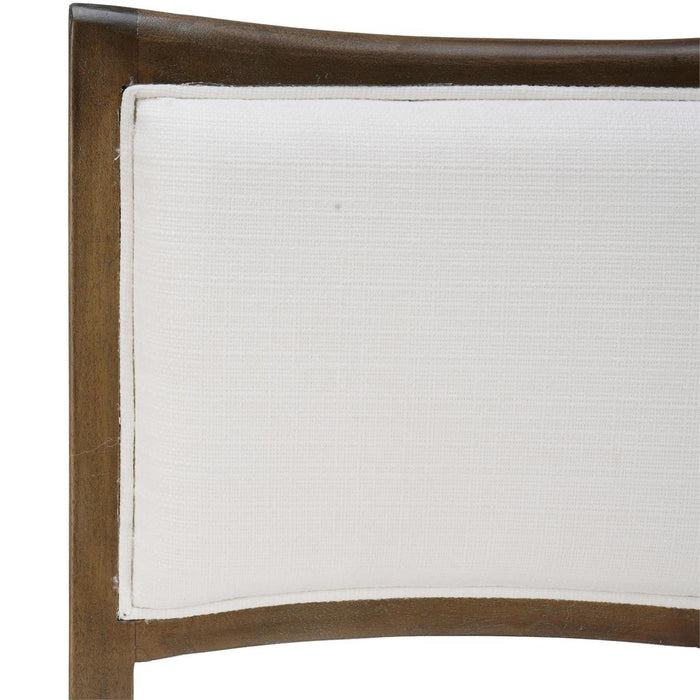 Bramble - Fitzrovia Dining Chair in Straw Wash w/ Arctic White Performance Fabric & White Rattan (Set of 2) - 76563STWSF204RT01---