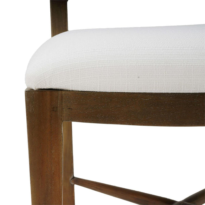 Bramble - Fitzrovia Dining Chair in Straw Wash w/ Arctic White Performance Fabric & White Rattan (Set of 2) - 76563STWSF204RT01---