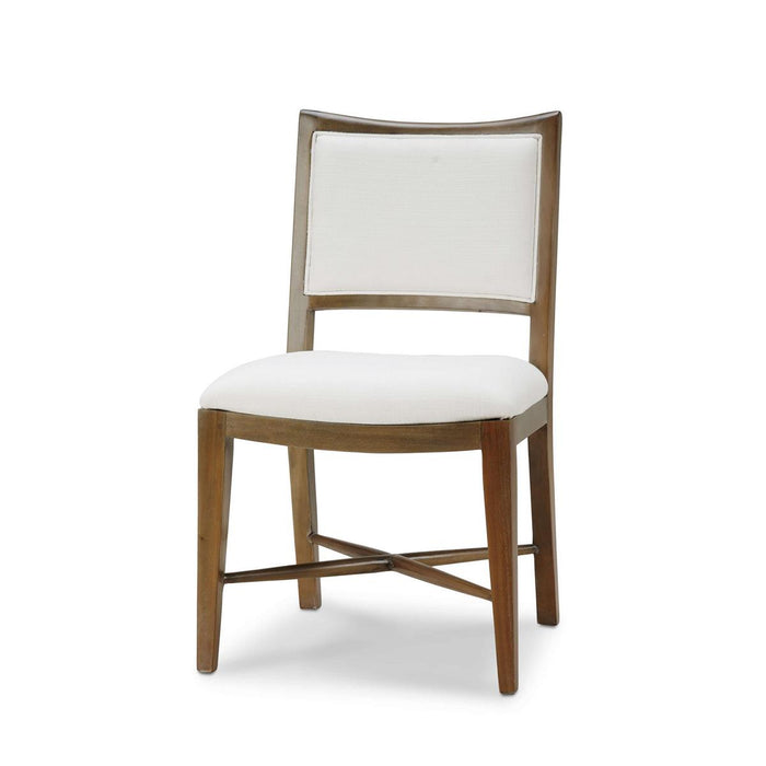 Bramble - Fitzrovia Dining Chair in Straw Wash w/ Arctic White Performance Fabric & White Rattan (Set of 2) - 76563STWSF204RT01---