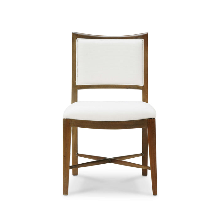 Bramble - Fitzrovia Dining Chair in Straw Wash w/ Arctic White Performance Fabric & White Rattan (Set of 2) - BR-76563STWSF204RT01--- - GreatFurnitureDeal