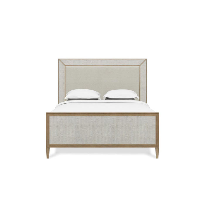 Bramble - Belgravia Upholstered Queen Bed w/ Rattan - BR-76565