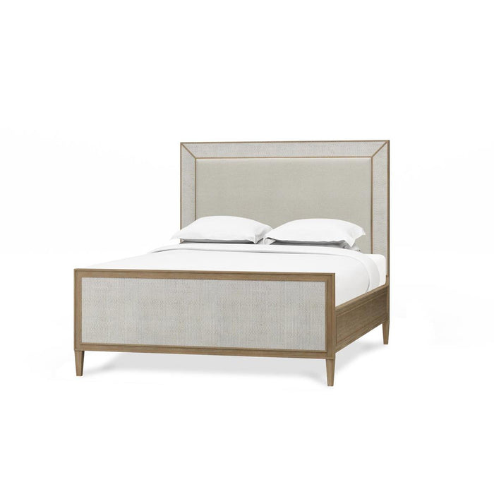 Bramble - Belgravia Upholstered Queen Bed w/ Rattan - BR-76565
