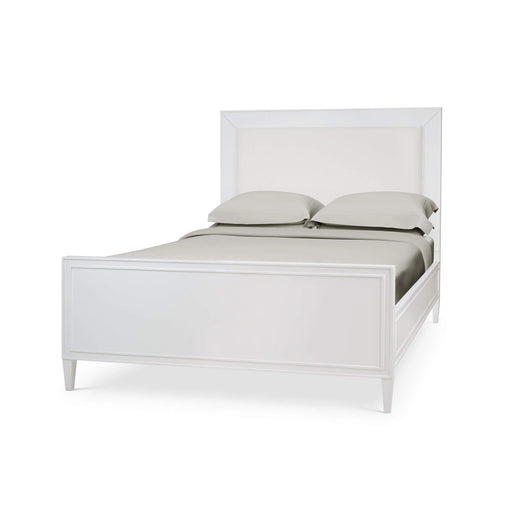 Bramble - Belgravia Queen Bed in True White w/ Arctic White Performance Fabric - 76566TRWSF204---- - GreatFurnitureDeal