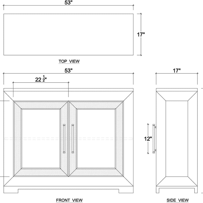 Bramble - Fleet 2 Door Sideboard w/ Rattan - BR-76568 - GreatFurnitureDeal