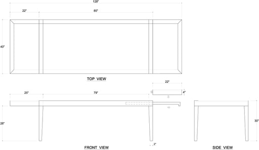 Bramble - Wooster Extension Table 85" extends to 128" - BR-76572 - GreatFurnitureDeal