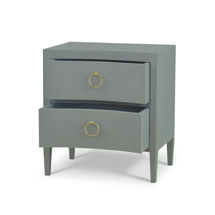 Bramble - Mornington Linen Wrapped Nightstand in Linen Pale Blue - 76575FPBE-----