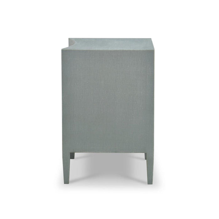 Bramble - Mornington Linen Wrapped Nightstand in Linen Pale Blue - 76575FPBE-----
