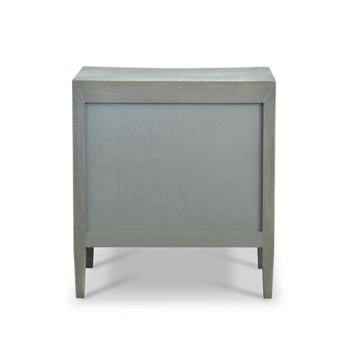 Bramble - Mornington Linen Wrapped Nightstand in Linen Pale Blue - 76575FPBE-----