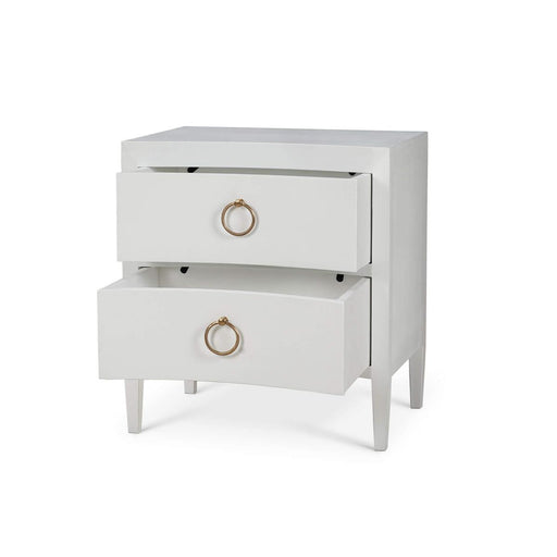 Bramble - Mornington Linen Wrapped Nightstand in True White - 76575FTRW----- - GreatFurnitureDeal
