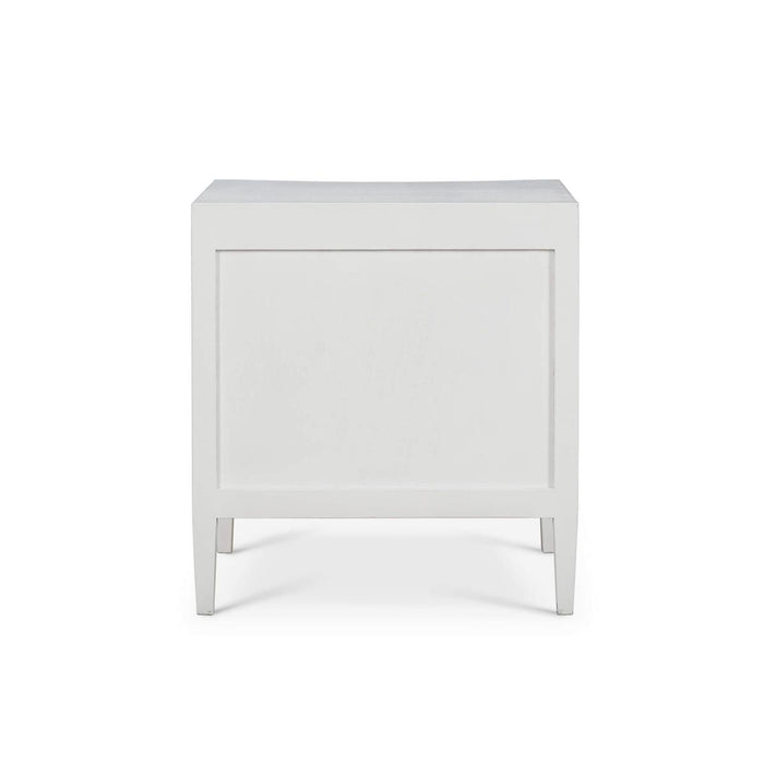 Bramble - Mornington Linen Wrapped Nightstand in True White - 76575FTRW-----
