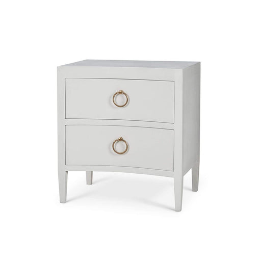 Bramble - Mornington Linen Wrapped Nightstand in True White - 76575FTRW----- - GreatFurnitureDeal