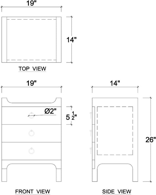 Bramble - Fulham Linen Wrapped Nightstand in Linen Pale Blue - US-WS-76583FPBE----- - GreatFurnitureDeal