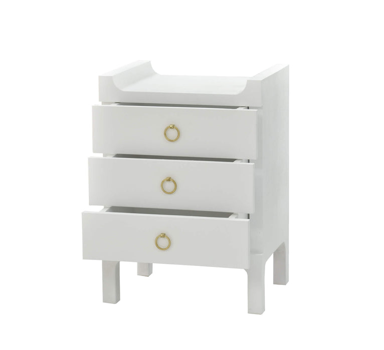 Bramble - Fulham Linen Wrapped Nightstand in Linen True White - US-WS-76583FTRW----- - GreatFurnitureDeal