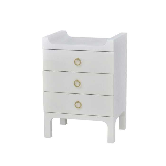 Bramble - Fulham Linen Wrapped Nightstand in Linen True White - US-WS-76583FTRW----- - GreatFurnitureDeal