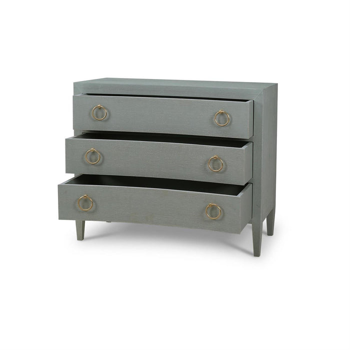 Bramble - Mornington Linen Wrapped 3 Drawer Dresser in Linen Pale Blue - 76584FPBE-----