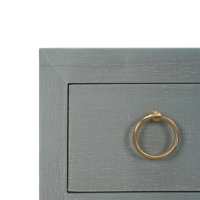 Bramble - Mornington Linen Wrapped 3 Drawer Dresser in Linen Pale Blue - 76584FPBE-----
