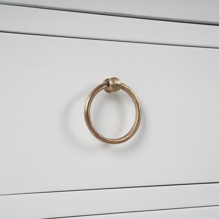 Bramble - Mornington Linen Wrapped 3 Drawer Dresser in True White - 76584FTRW-----