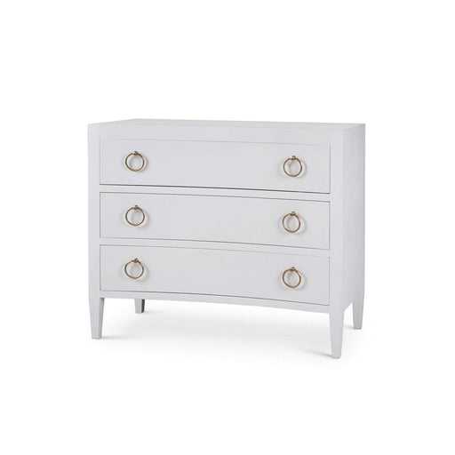 Bramble - Mornington Linen Wrapped 3 Drawer Dresser in True White - 76584FTRW----- - GreatFurnitureDeal
