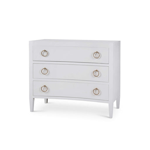 Bramble - Mornington Linen Wrapped 3 Drawer Dresser in True White - 76584FTRW----- - GreatFurnitureDeal