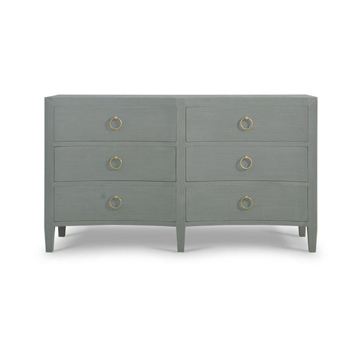 Bramble - Mornington Linen Wrapped 6 Drawer Dresser in Linen Pale Blue - 76585FPBE----- - GreatFurnitureDeal