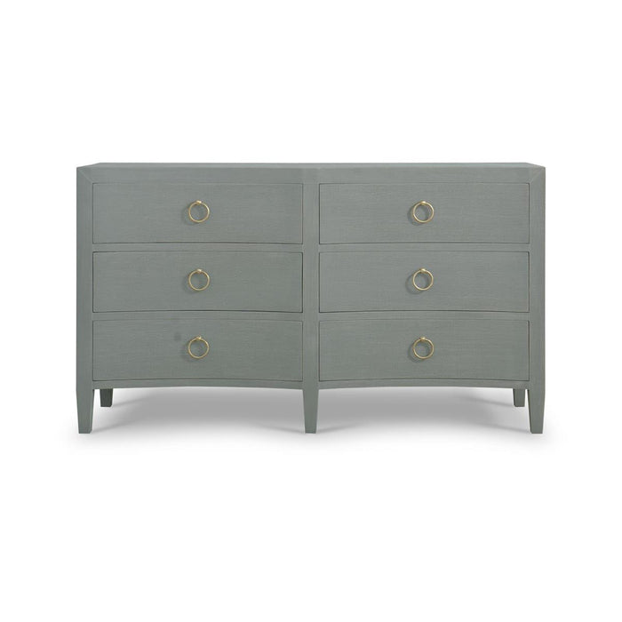 Bramble - Mornington Linen Wrapped 6 Drawer Dresser in Linen Pale Blue - 76585FPBE-----