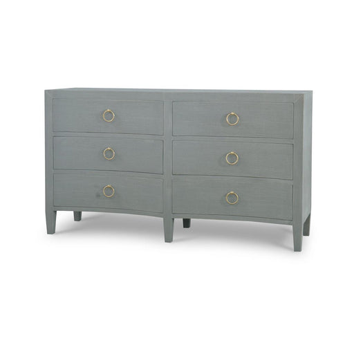 Bramble - Mornington Linen Wrapped 6 Drawer Dresser in Linen Pale Blue - 76585FPBE----- - GreatFurnitureDeal
