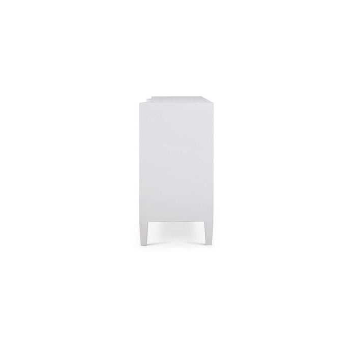 Bramble - Mornington Linen Wrapped 6 Drawer Dresser in True White - 76585FTRW-----