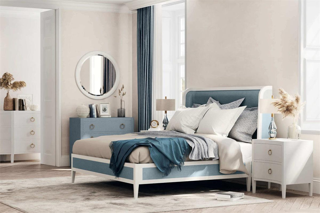 Bramble - Mornington Linen Wrapped 6 Drawer Dresser in True White - 76585FTRW-----