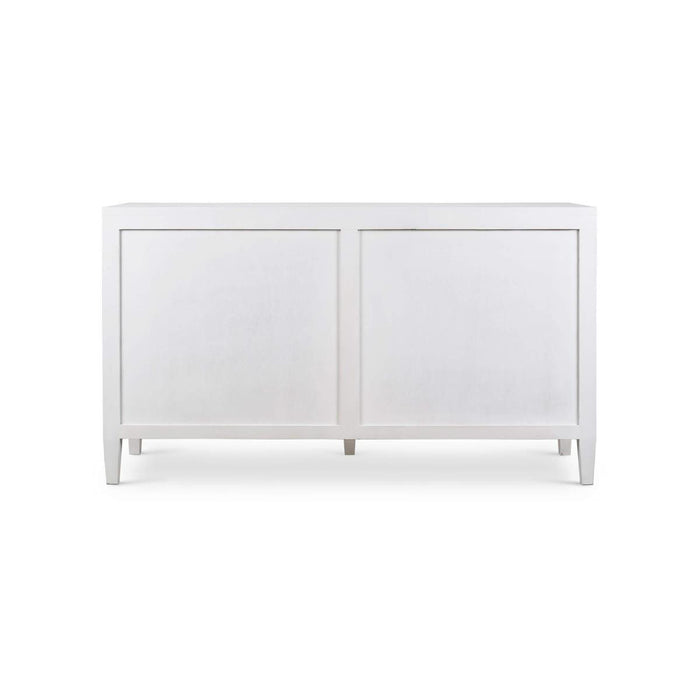 Bramble - Mornington Linen Wrapped 6 Drawer Dresser in True White - 76585FTRW-----