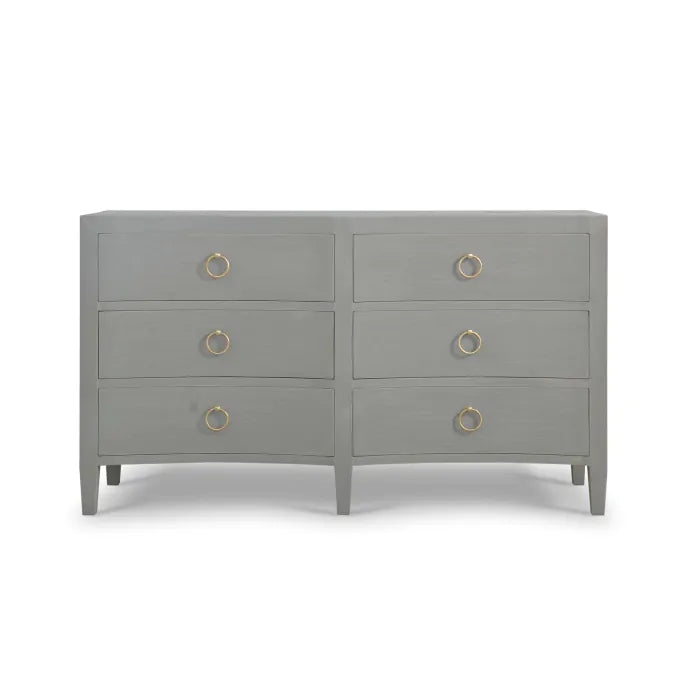 Bramble - Mornington Linen Wrapped 6 Drawer Dresser - 76585FPBE - GreatFurnitureDeal