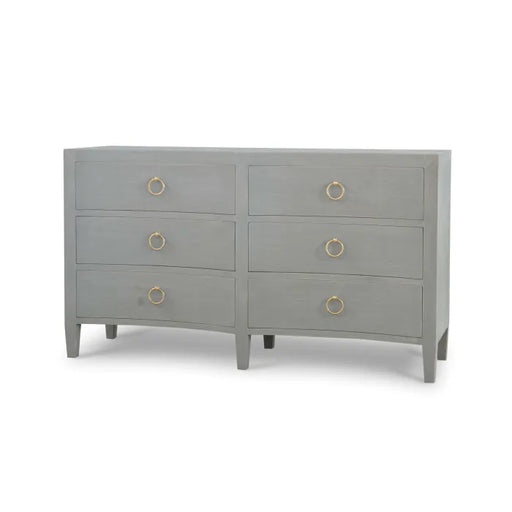 Bramble - Mornington Linen Wrapped 6 Drawer Dresser - 76585FPBE - GreatFurnitureDeal