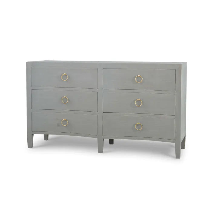 Bramble - Mornington Linen Wrapped 6 Drawer Dresser - 76585FPBE - GreatFurnitureDeal